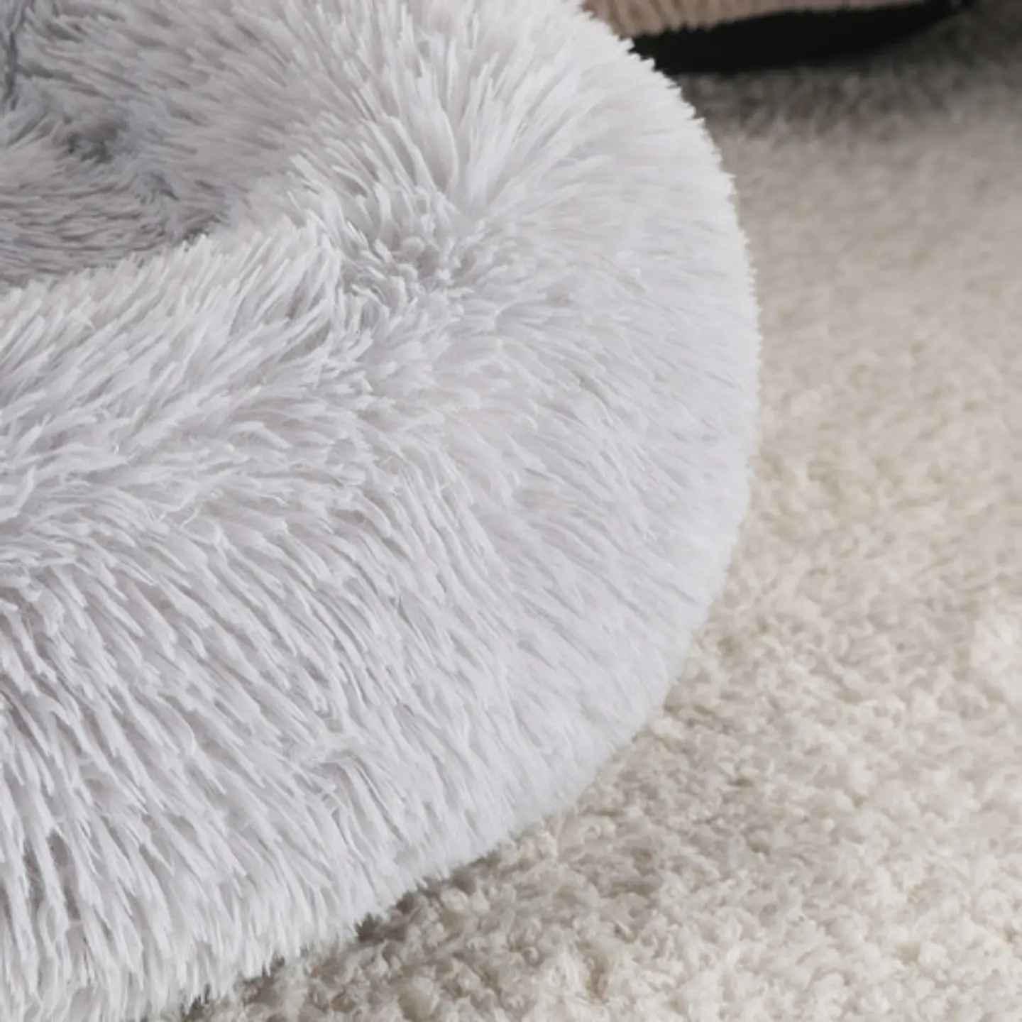 Cama Nido De Felpa Para Mascotas Con Forma De Rosca 50cm 7