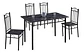 Juego De Comedor Marmol Con 4 Sillas Moderna 120cm X 67cm - Miniatura 1