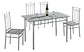 Juego De Comedor Marmol Con 4 Sillas Moderna 120cm X 67cm - Miniatura 5