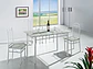 Juego De Comedor Marmol Con 4 Sillas Moderna 120cm X 67cm - Miniatura 6