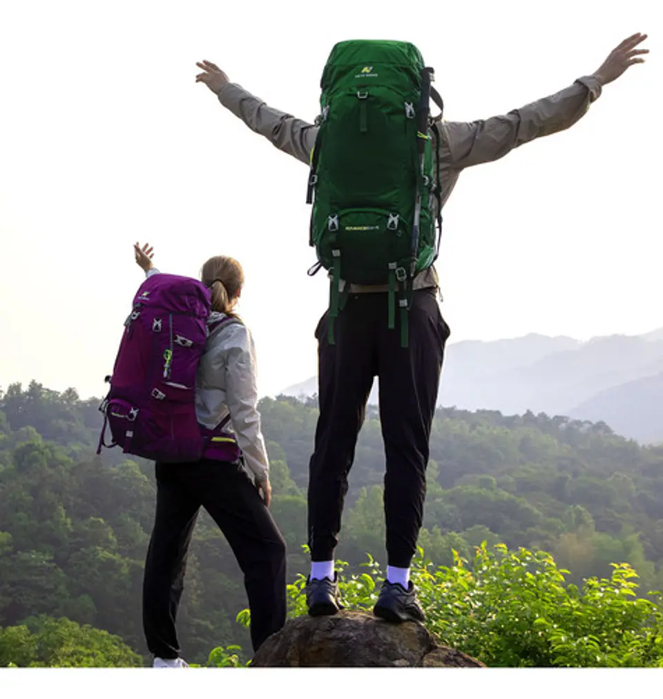 Mochila De Senderismo 65l Montañismo Impermeable Y Liviana 12