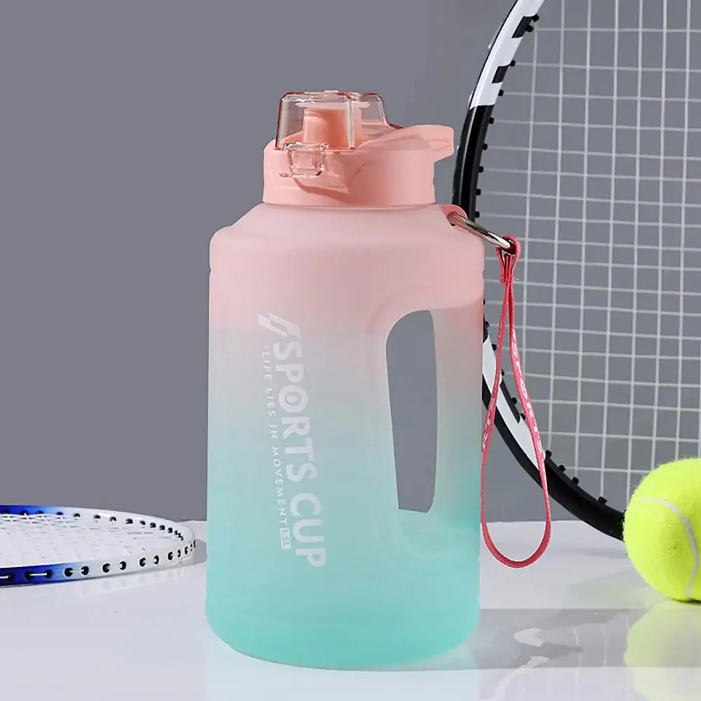 Botella De Agua Gradiente 2300ml Deportiva Fitness Unisex 7