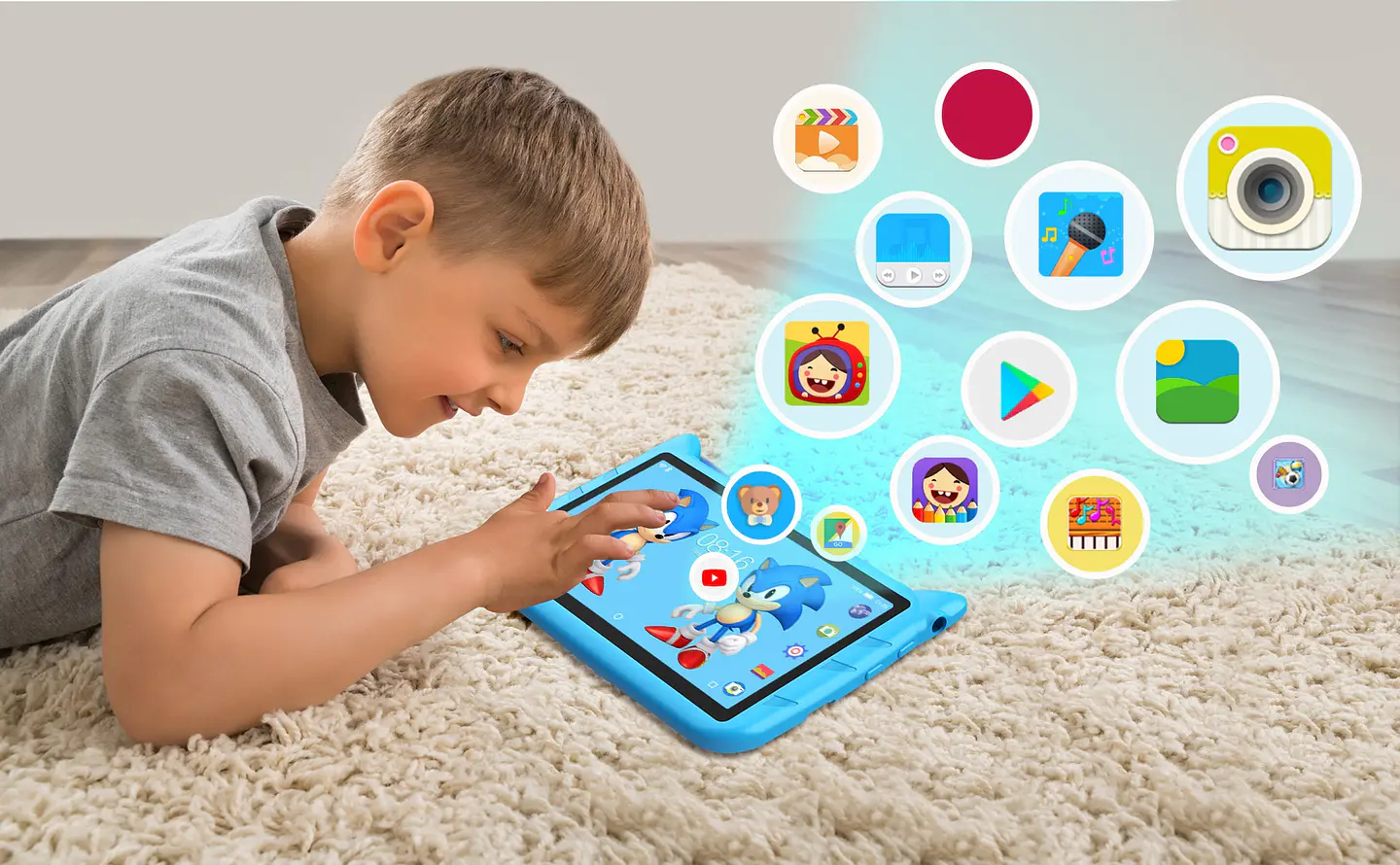 Tablet Inteligente Infantil Sonic 7 Pulgadas 16GB ROM 4