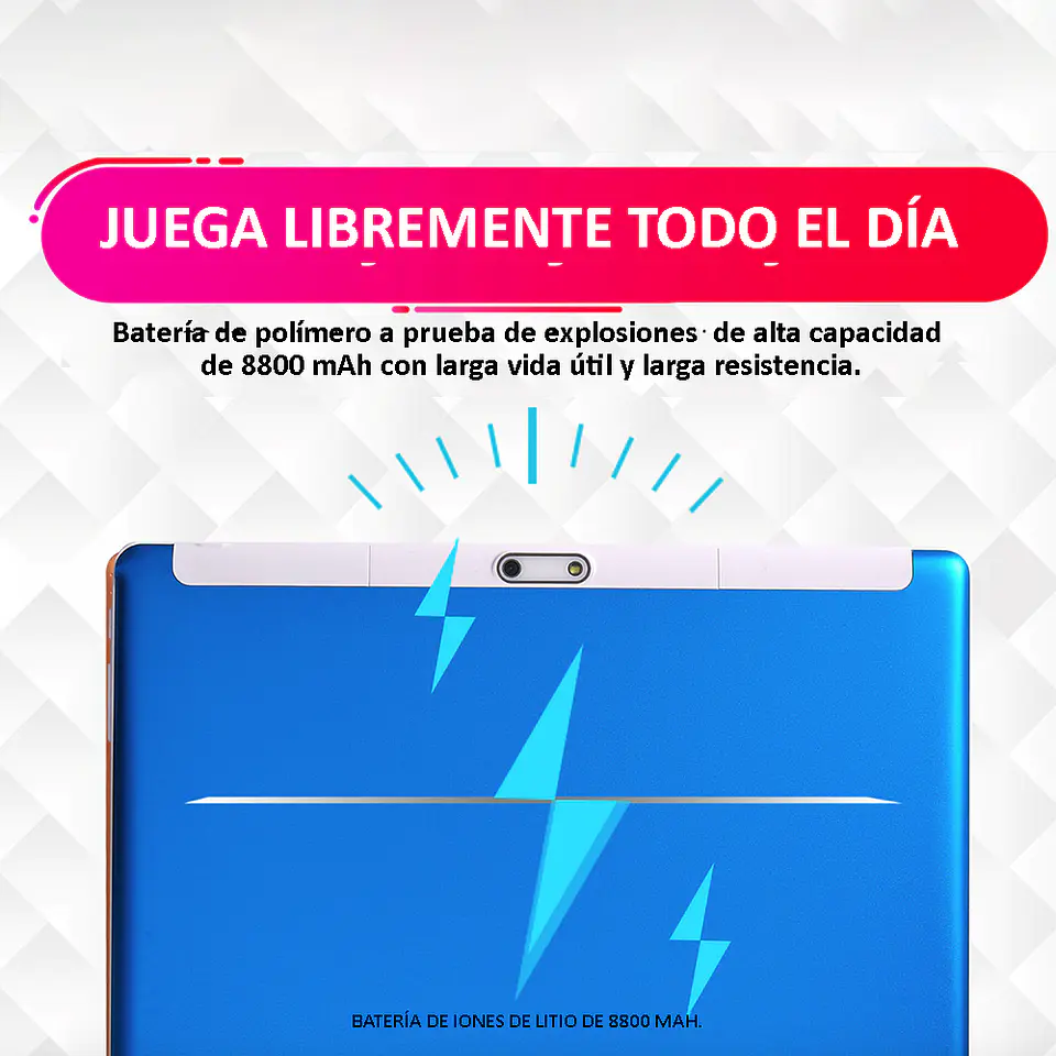 Tablet Inteligente 10 Pulgadas 32gb Rom, 2 Gb Ram + Funda 7