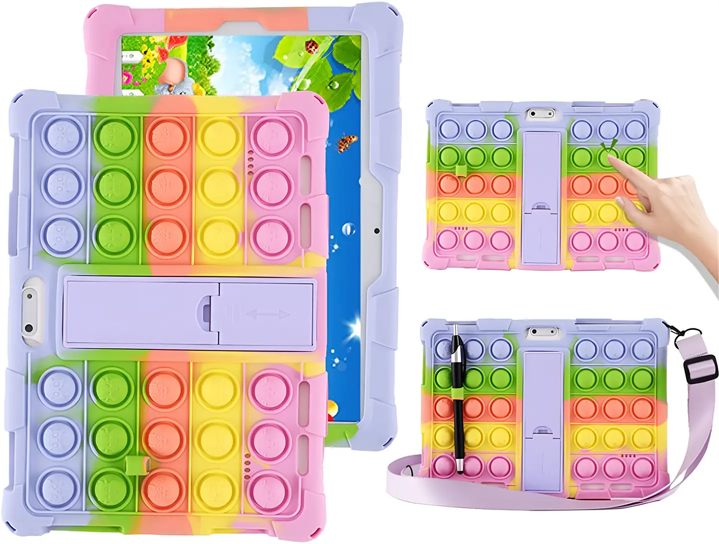 Funda Protectora Pop it para Tablet 10 Pulgadas Con Cordón 2