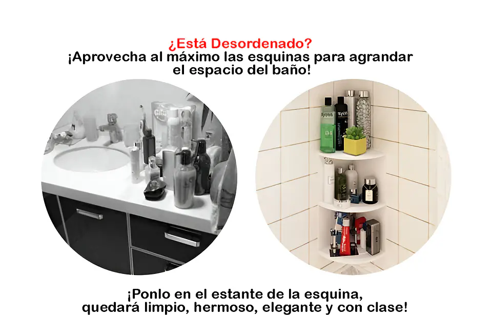 Esquinero Organizador De 2 Pisos Para Ducha Multifuncional 2
