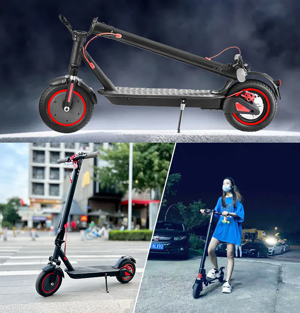 Scooter Eléctrico Plegable, Llanta Antipinchazos 10 pulgadas 4