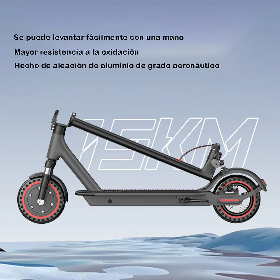 Scooter Eléctrico Plegable, Llanta Antipinchazos 10 pulgadas 5