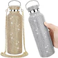Termo Botella Diseño Diamantes 500ml Portatil Termica - Miniatura 3