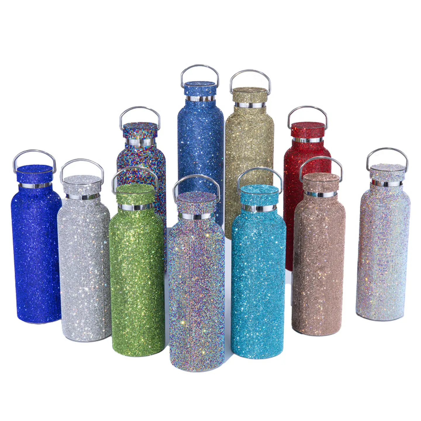 Termo Botella Diseño Diamantes 500ml Portatil Termica 9