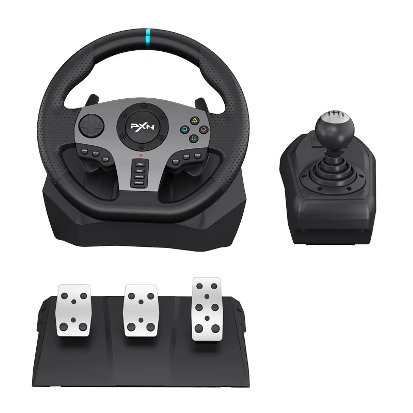 Volante Palanca Y Pedales Videojuegos Pxn V9 Ps4 Xbox PC 1