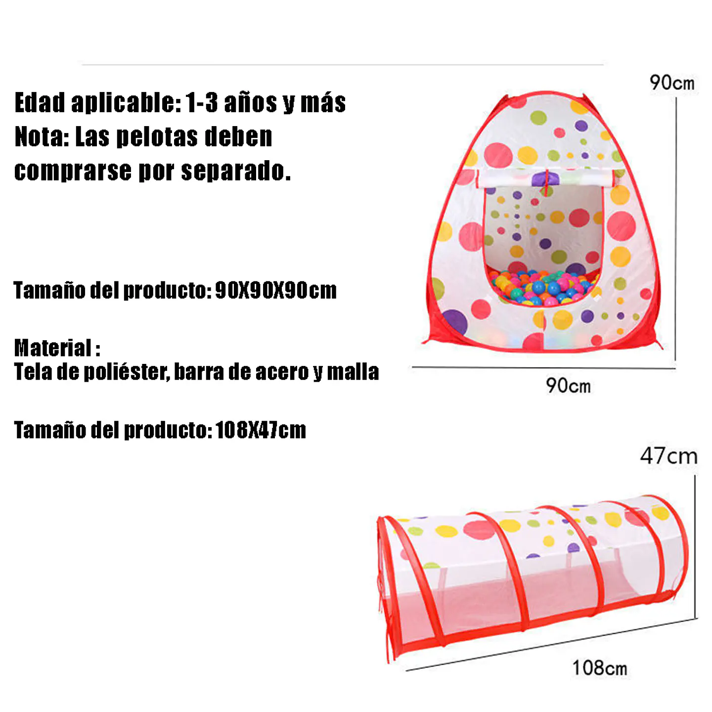 Miniparque Infantil, Túnel de Gateo y Piscina de Pelotas 5