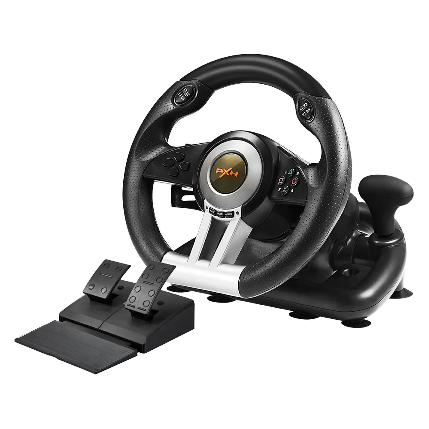 Volante De Juego v3 Pedales, Palanca Carreras Ps4 Xbox PC  1