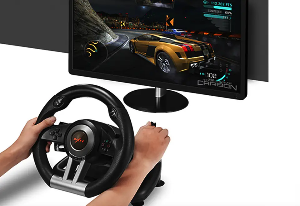 Volante De Juego v3 Pedales, Palanca Carreras Ps4 Xbox PC  5
