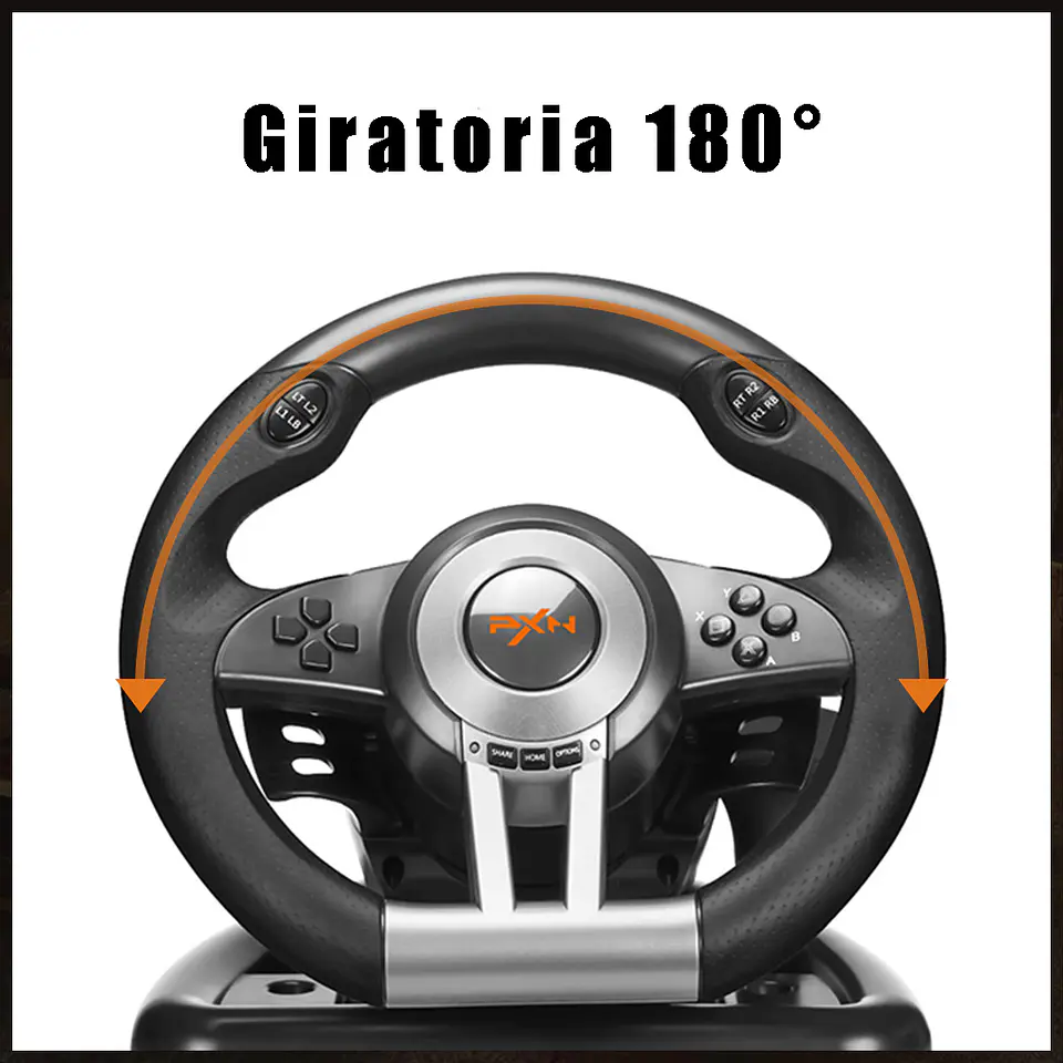 Volante De Juego v3 Pedales, Palanca Carreras Ps4 Xbox PC  9