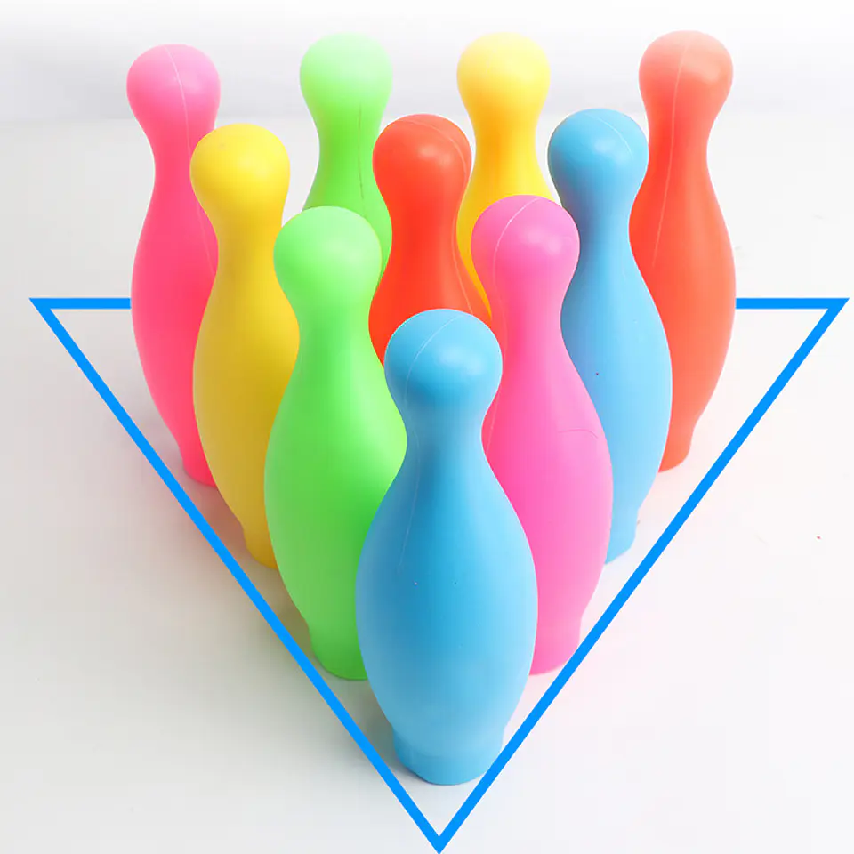 Juego de Bowling de Plástico para niños 10 Pines + 2 Pelotas 4