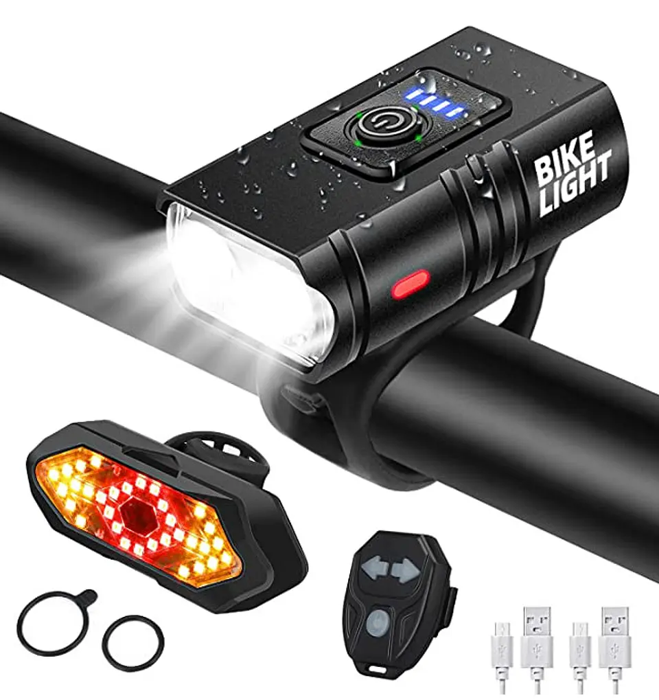 Juego de Luz LED De Bicicleta Impermeable USB 1