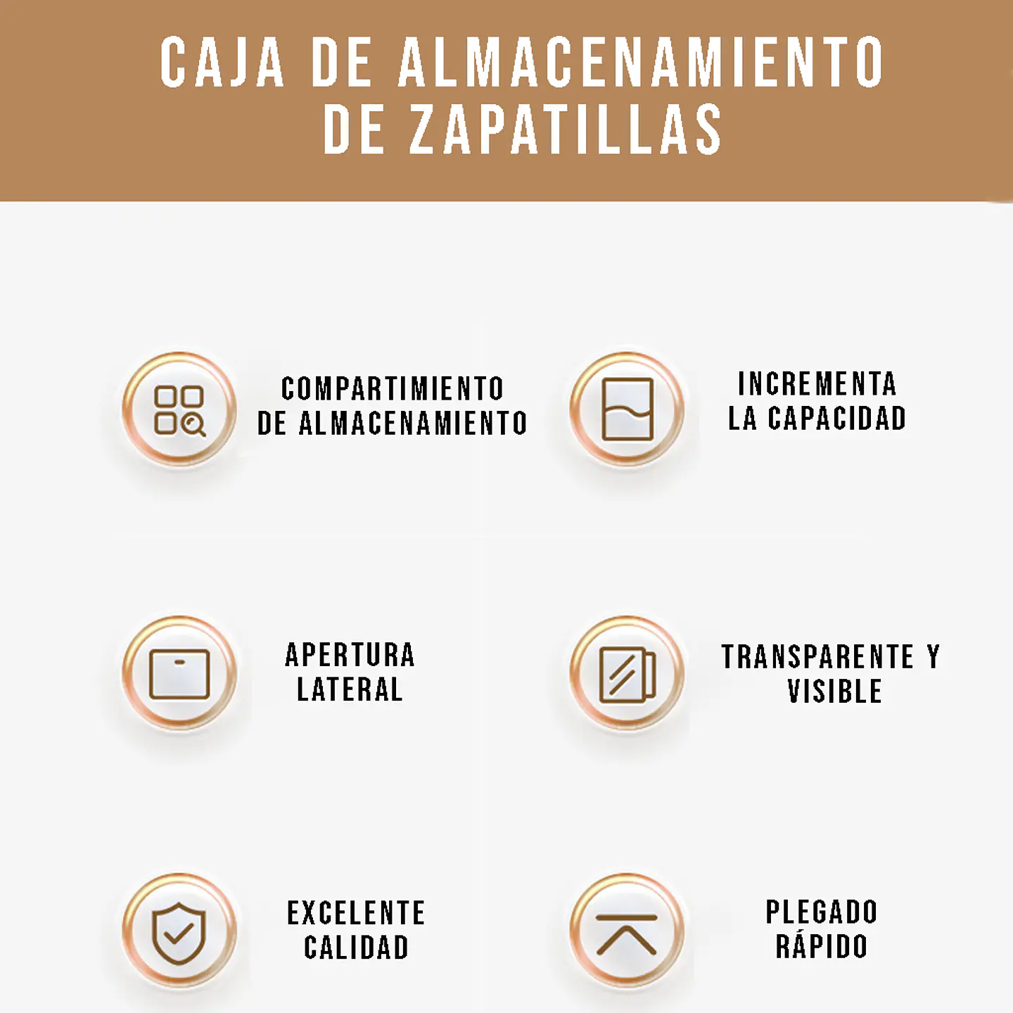 Pack 6 Mostradores Cajones Vitrina Zapatero Apilables 6