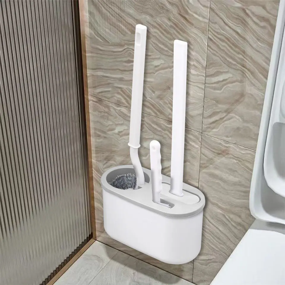 Juego de 3 Cepillos Escobillas Moderno para Inodoro De Baño 2