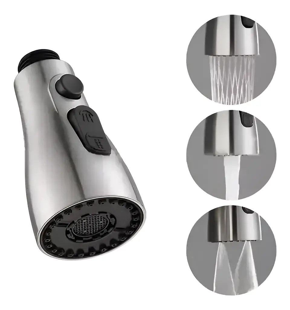 Adaptador De Grifo Anti Salpicaduras Filtro 3 Velocidades 1