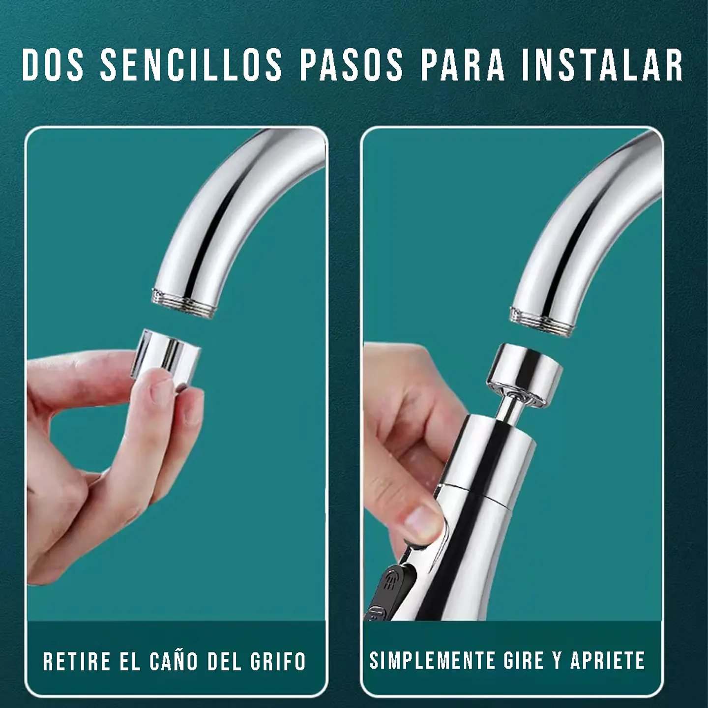 Adaptador De Grifo Anti Salpicaduras Filtro 3 Velocidades 6