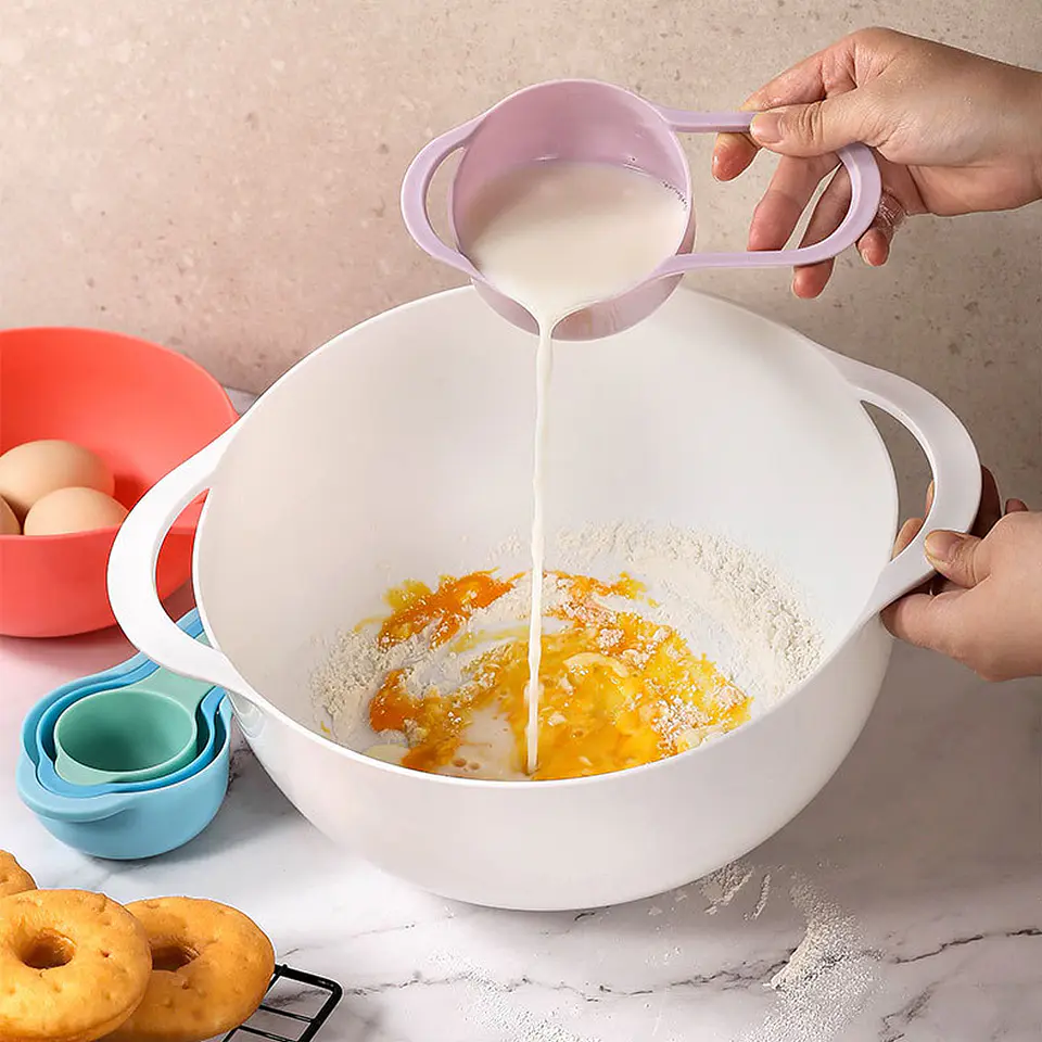 Juego De 8 Tazones Anidados Con Tazas Medidoras Multifuncion 4