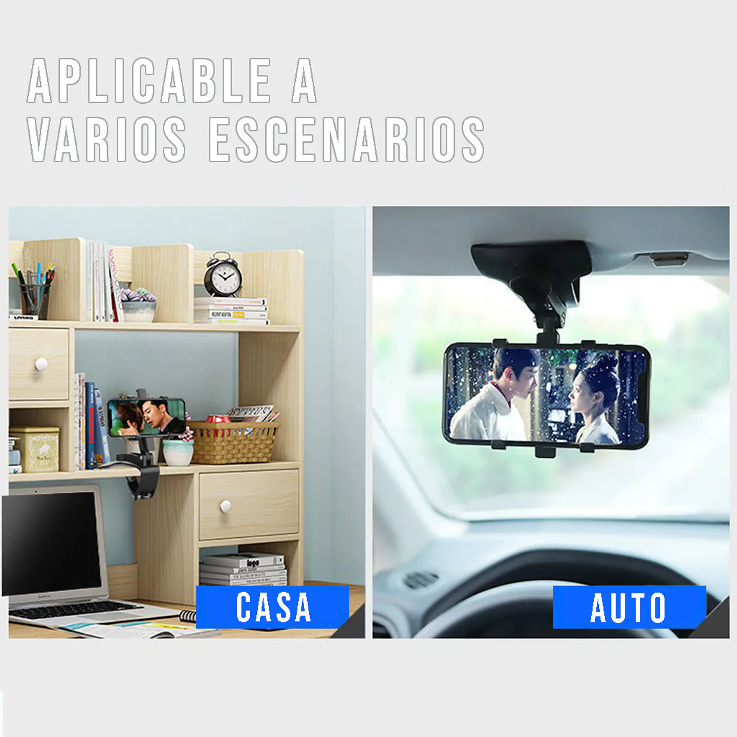 Soporte Porta Auto Clip Celular Universal Holder Coche 6