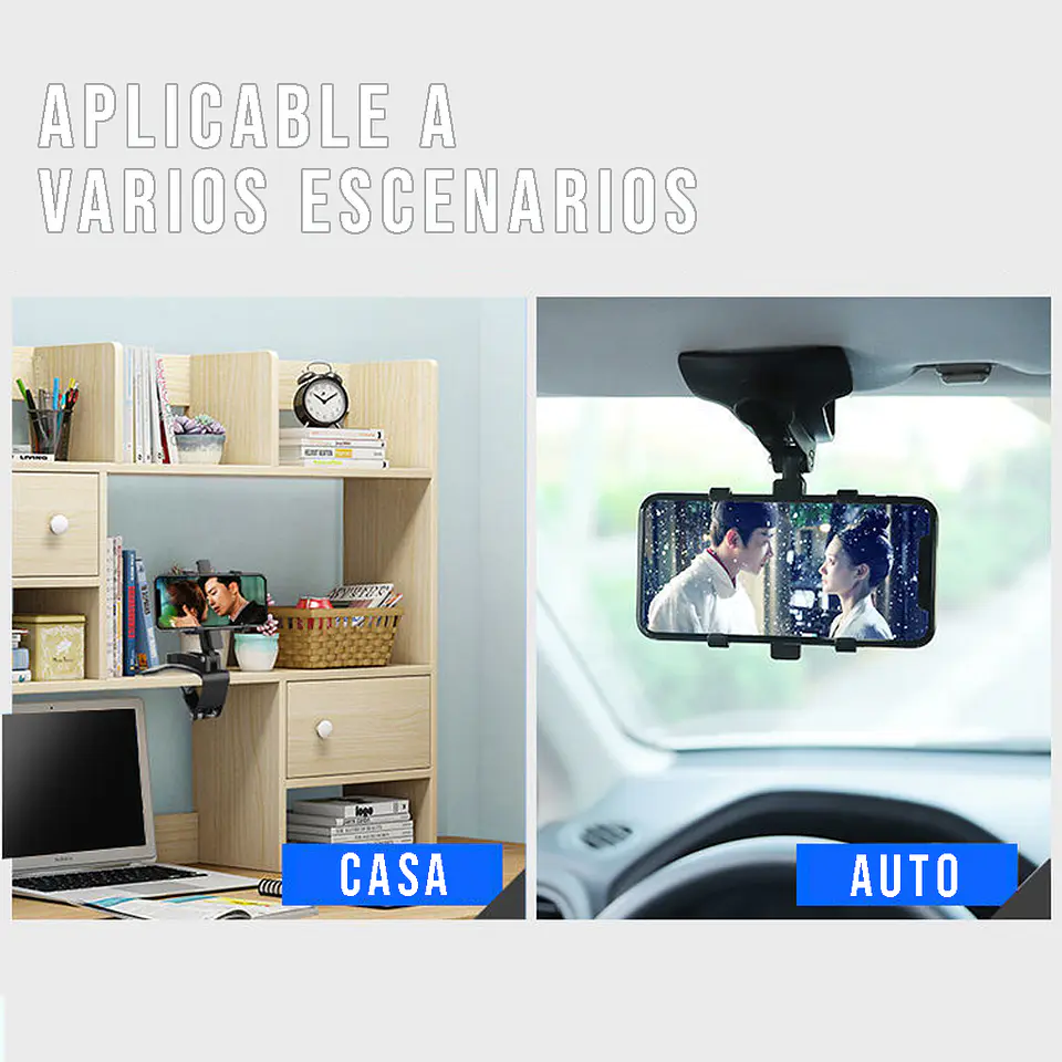 Soporte Porta Auto Clip Celular Universal Holder Coche 6