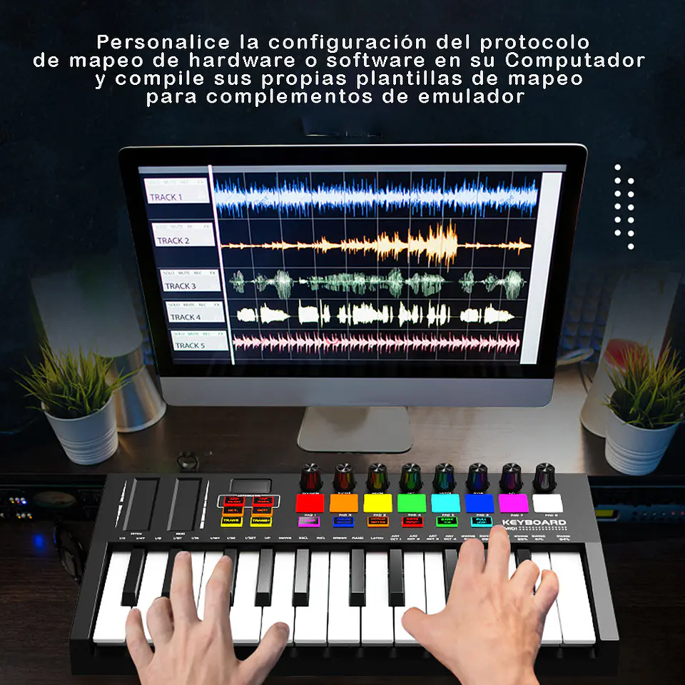 Teclado Midi 25 Teclas Controlador Musical Piano USB Crusec 5