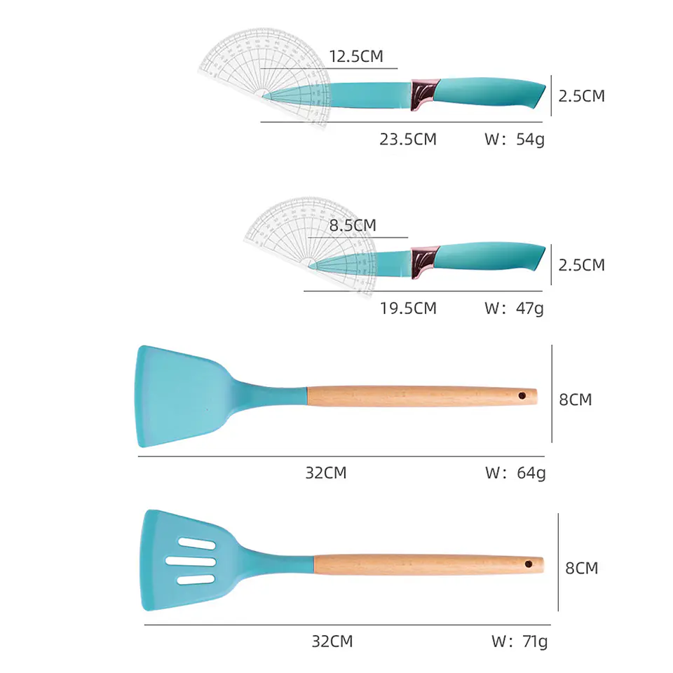Juego Utensilios 19 Piezas Silicona Antiadherente de Cocina 2