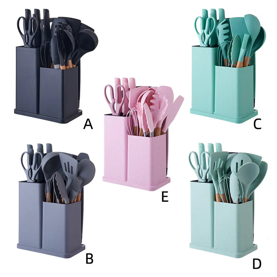 Juego Utensilios 19 Piezas Silicona Antiadherente de Cocina 7