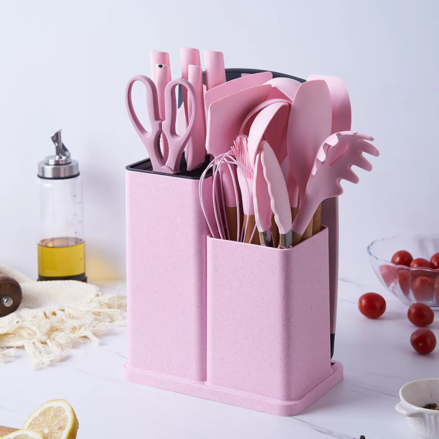 Juego Utensilios 19 Piezas Silicona Antiadherente de Cocina 14