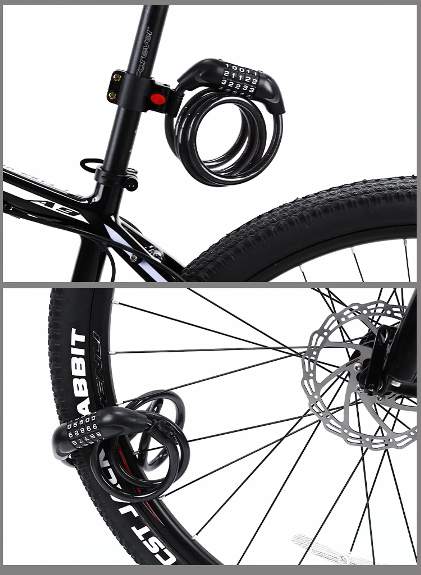Candado Bicicleta Clave Seguridad De Bloqueo Antirrobo 120cm 2