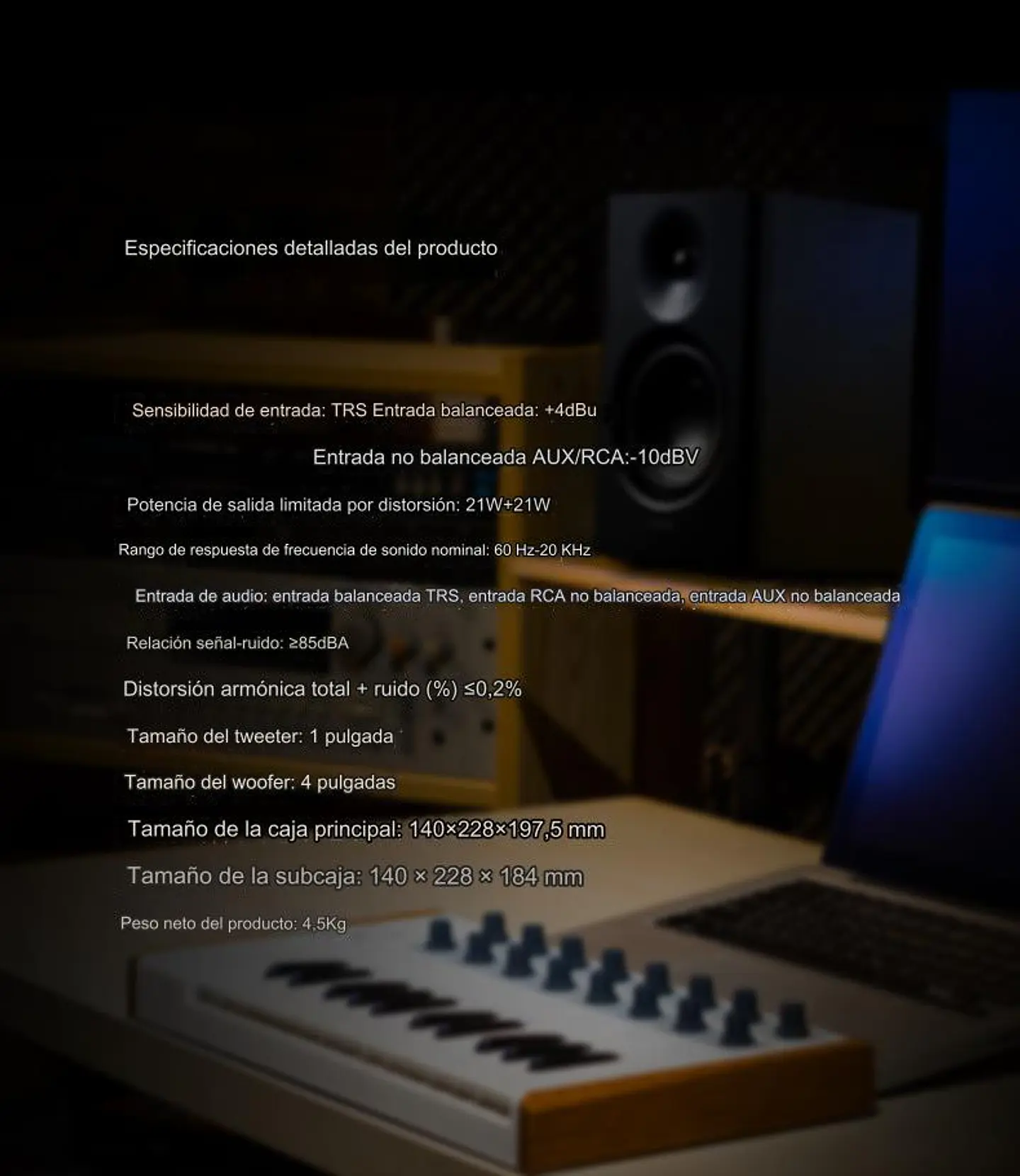 Parlante Dual Edifier Mr4 Monitor Estudio Trs Altavoz 10
