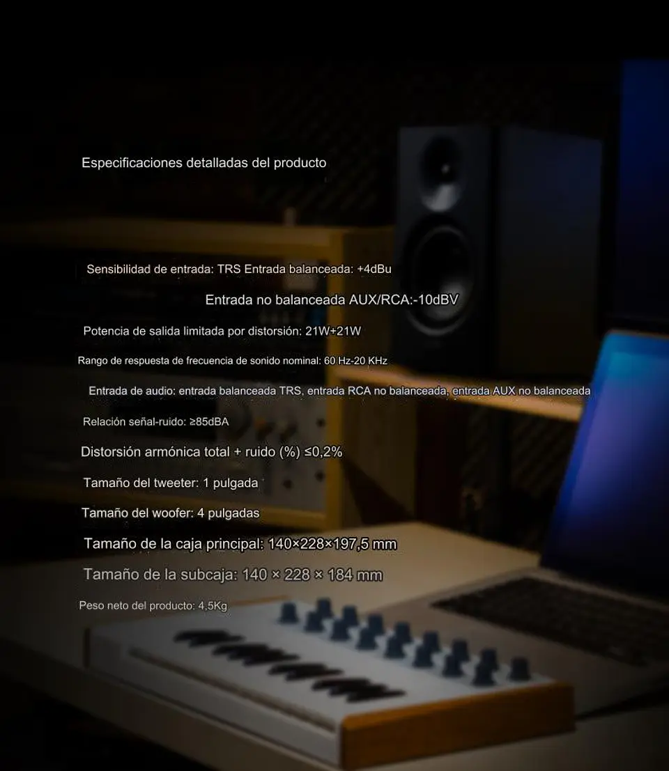 Parlante Dual Edifier Mr4 Monitor Estudio Trs Altavoz 10