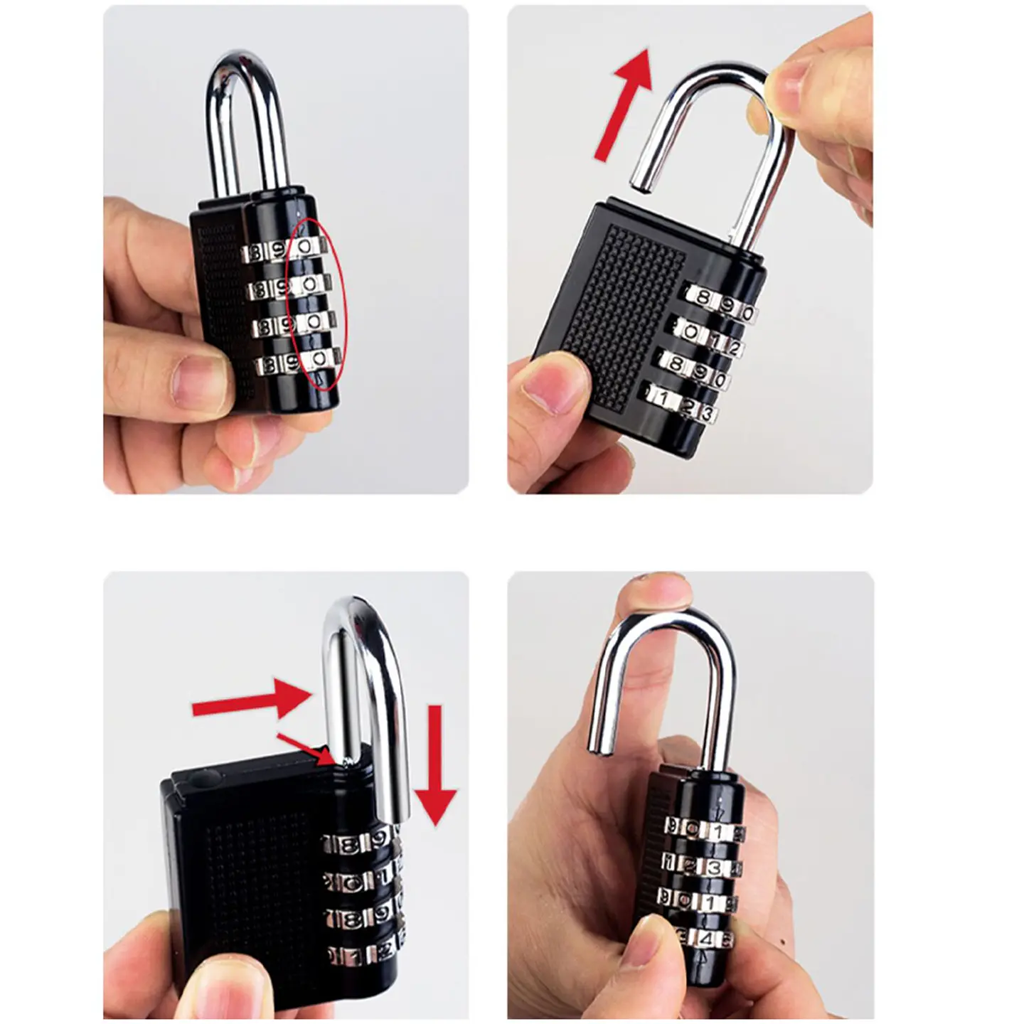 Candado de Combinación de 4 dígitos Antirrobo Cerradura 2