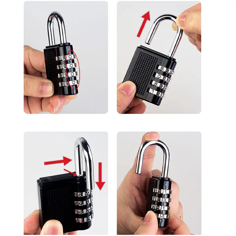 Candado de Combinación de 4 dígitos Antirrobo Cerradura 2