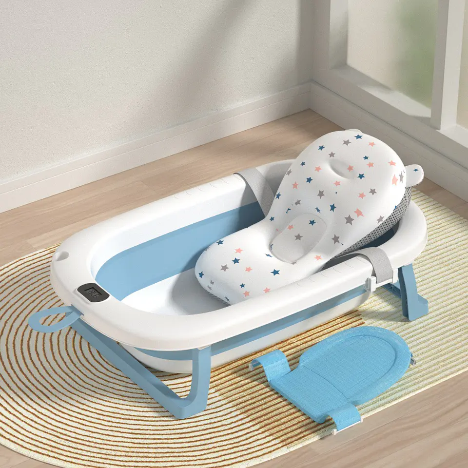 Bañera Plegable Temperatura Tina De Baño Portatil para Bebes 7