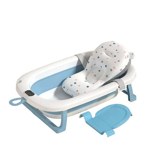 Bañera Plegable Temperatura Tina De Baño Portatil para Bebes