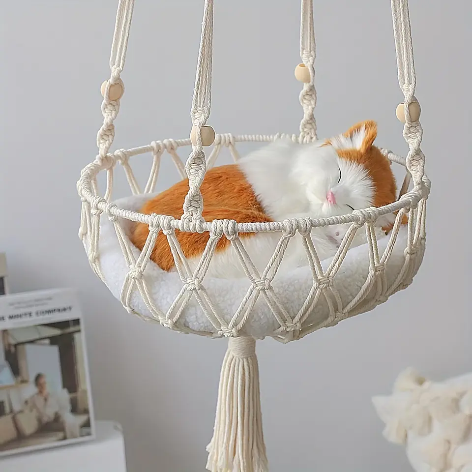 Hamaca Para Gatos con Cojin Cuna Colgante Perro Mascotas 5