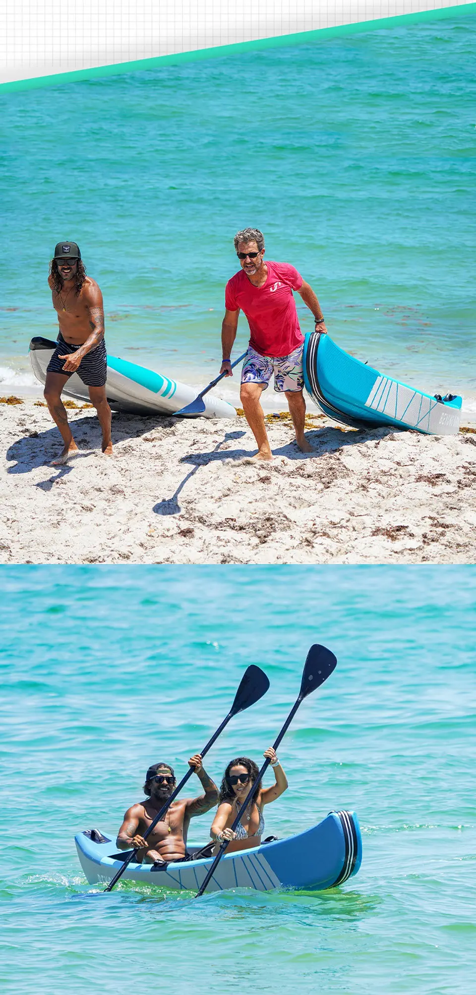 Kayak Doble Inflable Canoa + Kit Multiuso 6
