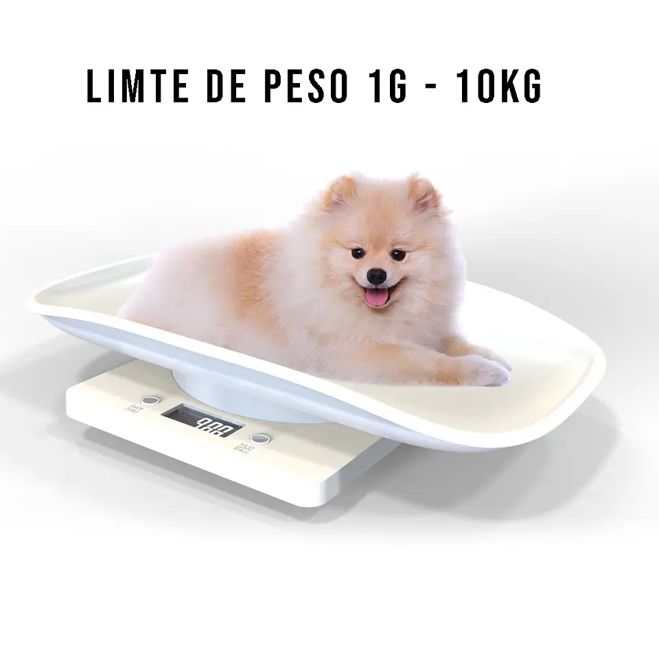 Balanza Bascula Digital Para Mascotas Bebes LCD 10kg 5