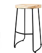 Silla De Bar 65 Cm Taburete Barra Asiento Madera Mostrador - Miniatura 1