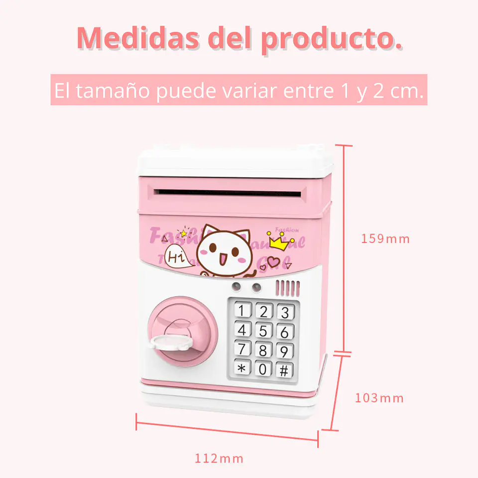 Alcancia Banco Cajero De Ahorros Caja Fuerte Musical Niños 9