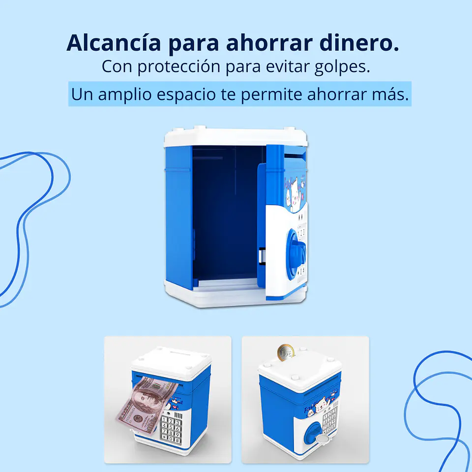 Alcancia Banco Cajero De Ahorros Caja Fuerte Musical Niños 10