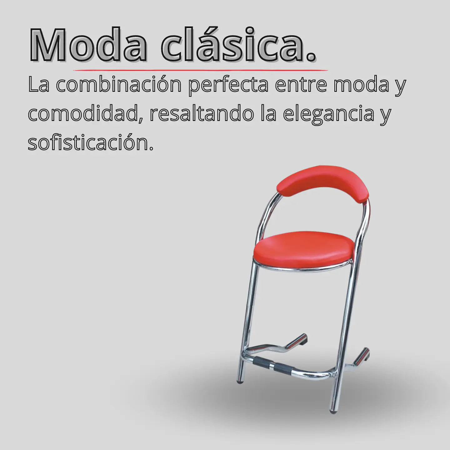 Silla Pack 4 Unidades Asiento Piso Metálico Taburete 3