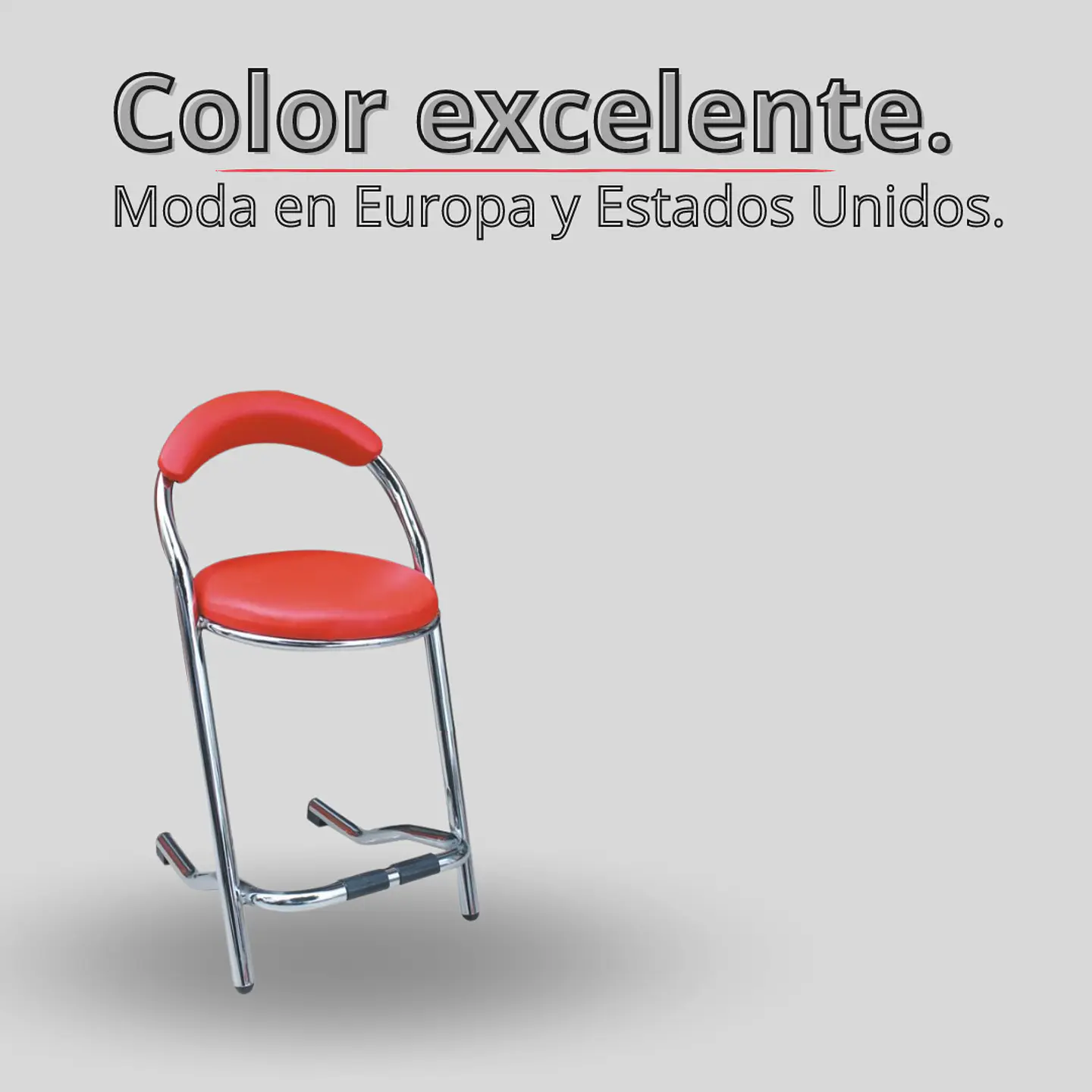 Silla Pack 4 Unidades Asiento Piso Metálico Taburete 4