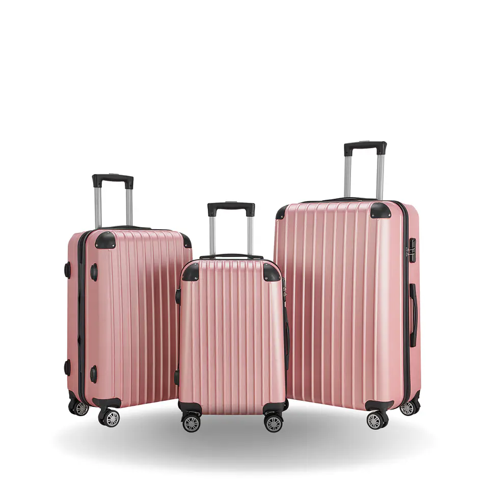 Set De 3 Maletas De Viaje Equipaje Resistente Con Cerradura 2