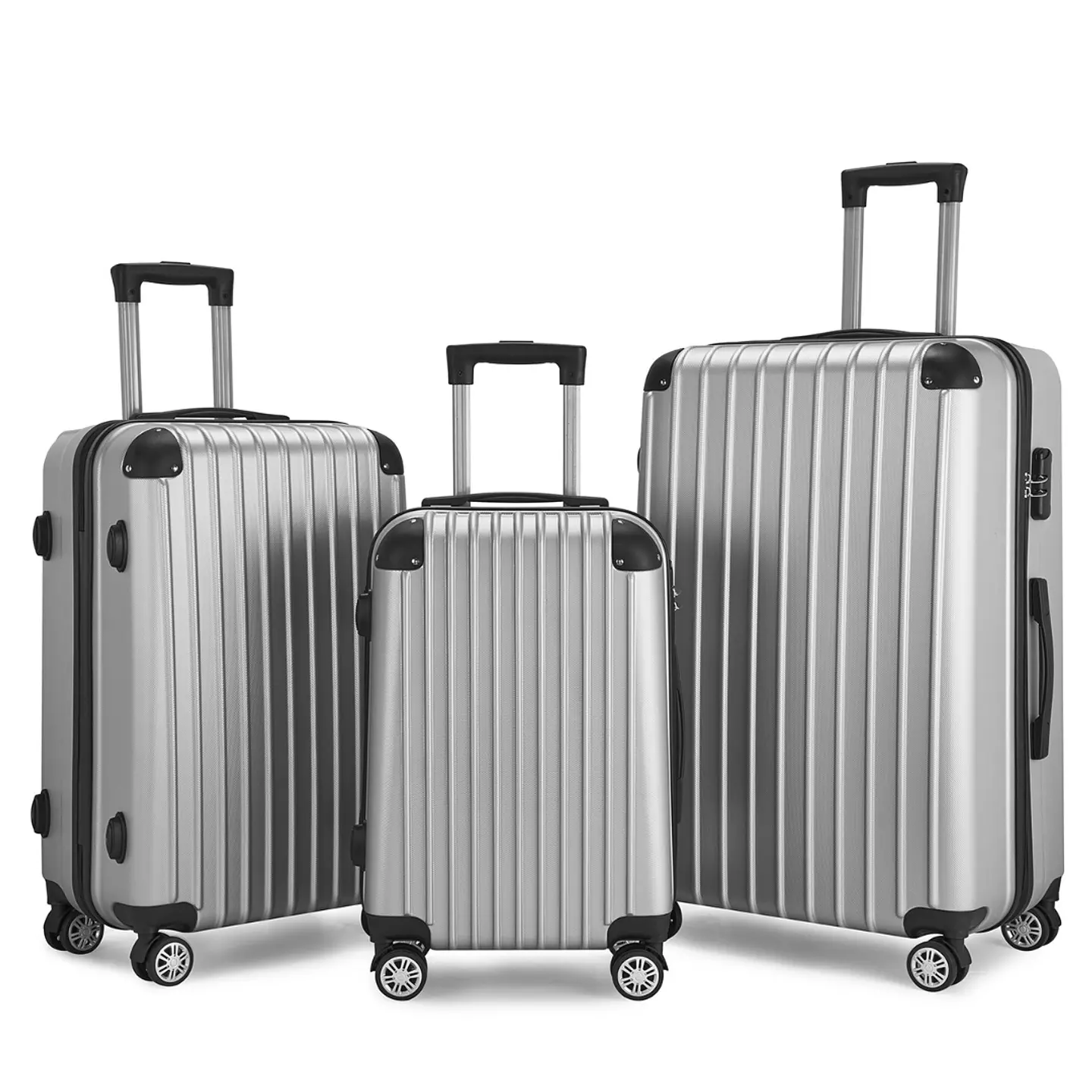 Set De 3 Maletas De Viaje Equipaje Resistente Con Cerradura 3