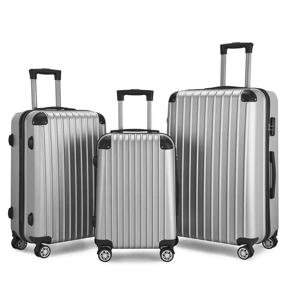 Set De 3 Maletas De Viaje Equipaje Resistente Con Cerradura 3